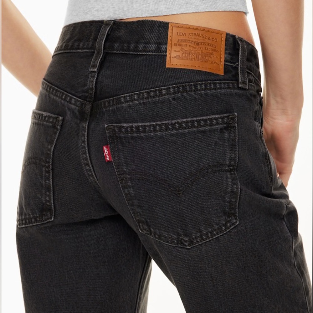 Levi's Middy Straight Leg Jeans - Black Vintage Denim - Size 24